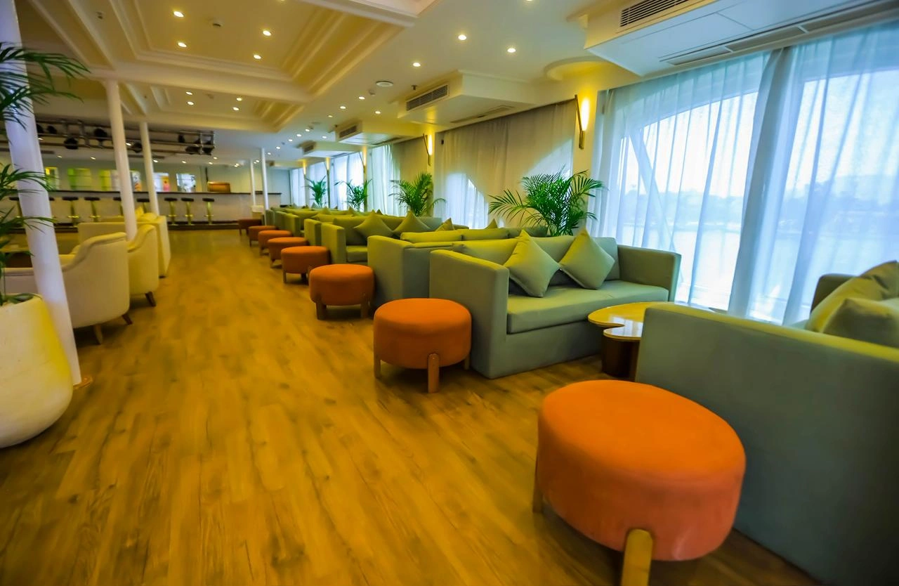 Lounge aboard the MS Nile Palace Cruise Nile cruise